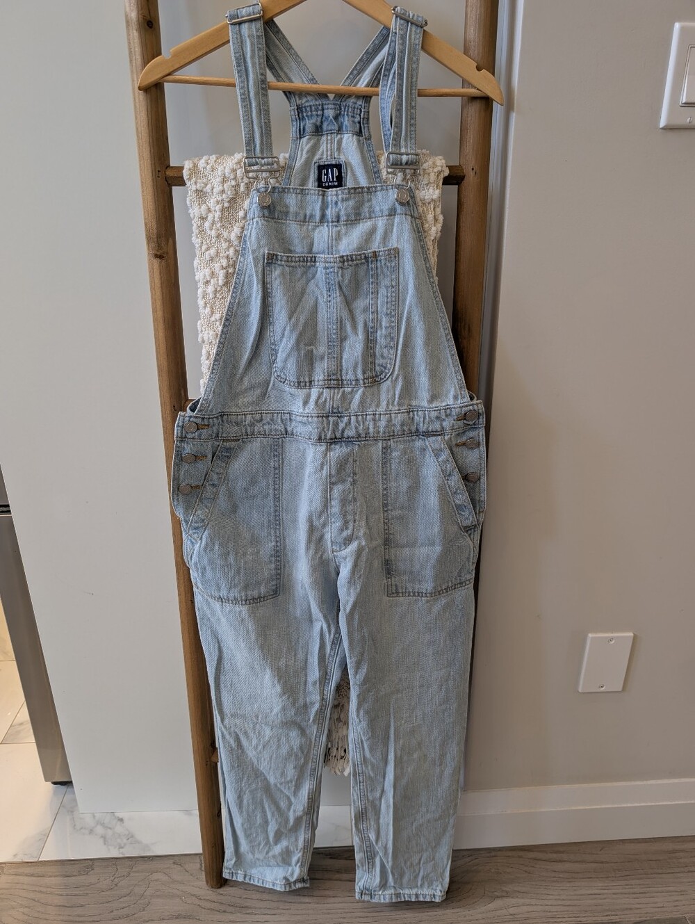 Gap Light Wash Denim Overalls